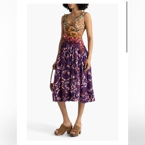 Zimmermann Purple and Pink Midi Dress